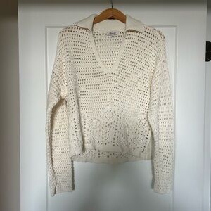 Madewell Cream V-Neck Sweater